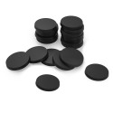 32mm Runde Kunststoffbasen - Schwarz