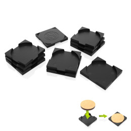 Adapter Kunststoffbases - Rund auf Quadratisch 40mm