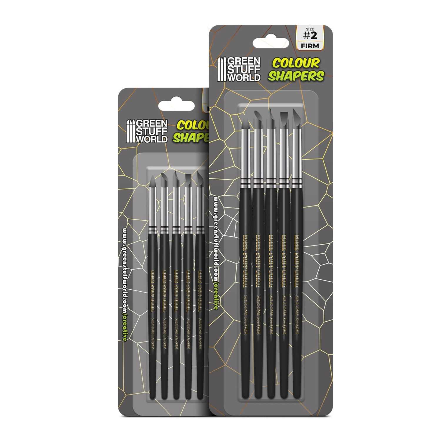 Pinceau Silicone - Colour Shapers TAILLE 0 et 2 - x10 - Noir Ferme