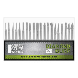 Diamond Burr Set with 20 tips