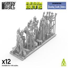 Standing Candle Holders and Chandeliers 1:48 | Resin bits for scale models Standing Candle Holders and Chandeliers 1:48 | Resin bits for scale models