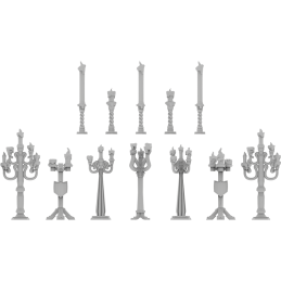 Candelabros 1:48 | Bits de resina para maquetas Candelabros 1:48 | Bits de resina para maquetas