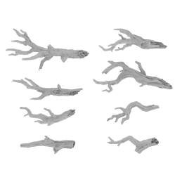 Branches d'arbre cassées pour maquettes