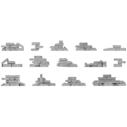 Ruinas de muros de ladrillo | Bits de resina para maquetas