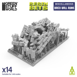 Ziegelmauer-Ruinen 1:48 | Resin-Bitz für Modellbau Ziegelmauer-Ruinen 1:48 | Resin-Bitz für Modellbau
