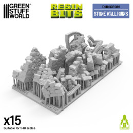 Stone wall ruins 1:48 | Resin bits for scale models Stone wall ruins 1:48 | Resin bits for scale models