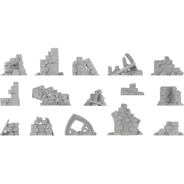 Rovine di mura in pietra 1:48 | Bits di resina per modellini