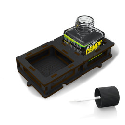 Support pour bouteille de colle carré | Compatible avec les pots de peinture Tamiya et les colles pour plastiques