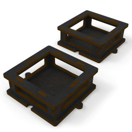 Support pour bouteille de colle carré | Compatible avec les pots de peinture Tamiya et les colles pour plastiques