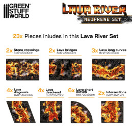 Lava River - Neoprene Terrain Set | Neopren Terrain