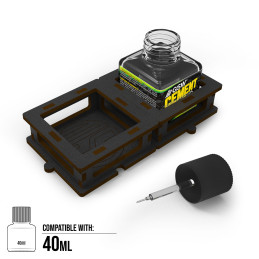 quadratischer Klebstoffflaschenhalter | Quadratischer Flaschenhalter kompatibel mit Tamiya-Flaschen und Kunststoffkleber