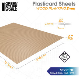 Plancha Plasticard - Tablones de Madera