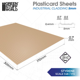 Plaque de Plasticard texturé - Bardage industriel 5mm