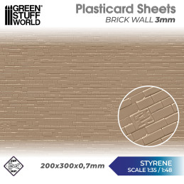 Plasticard - Brick Walls 3mm