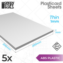 Glatte Plastikcard 1 mm - 5 Platten | Glatte Platten Glatte Plastikcard 1 mm - 5 Platten | Glatte Platten