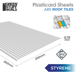 Plaque de Plasticard texturé TUILES | Plaques de Plasticard Texturé Plaque de Plasticard texturé TUILES | Plaques de Plasticard Texturé