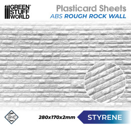 Plaque de Plasticard texturé MUR EN BRIQUES RUGUEUSES | Plaques de Plasticard Texturé