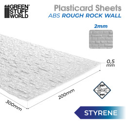 Plancha Plasticard LADRILLO RUGOSO - tamaño A4 Planchas Texturizadas