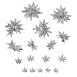 Set stampato in 3D - Cannabis 1:48 per Modellismo