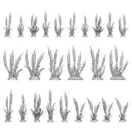 3D printed set - CATTAILS Plants 1:48-1:35