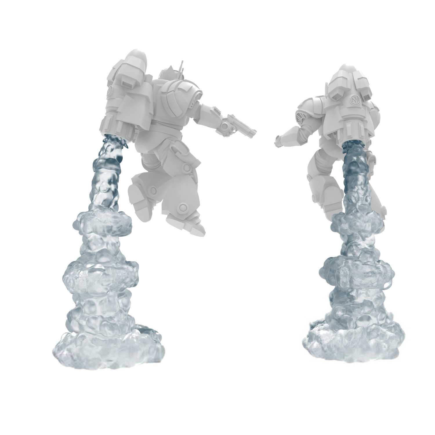 Jetpack-Rauch klare mit Ringen Modulare 1:48 Jetpack-Rauch klare mit Ringen Modulare 1:48