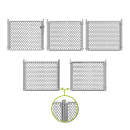 Chain Link Fences | Police Barriers printed in 3D for miniatures and Wargames