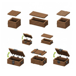 Set résine Caisses en bois 1:48-1:35
