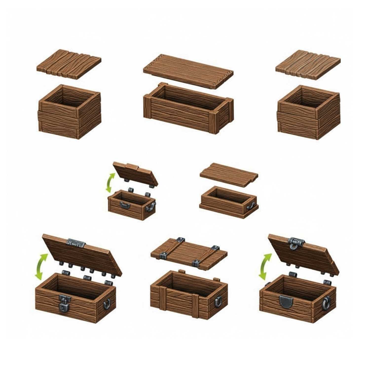 Set résine Caisses en bois 1:48-1:35