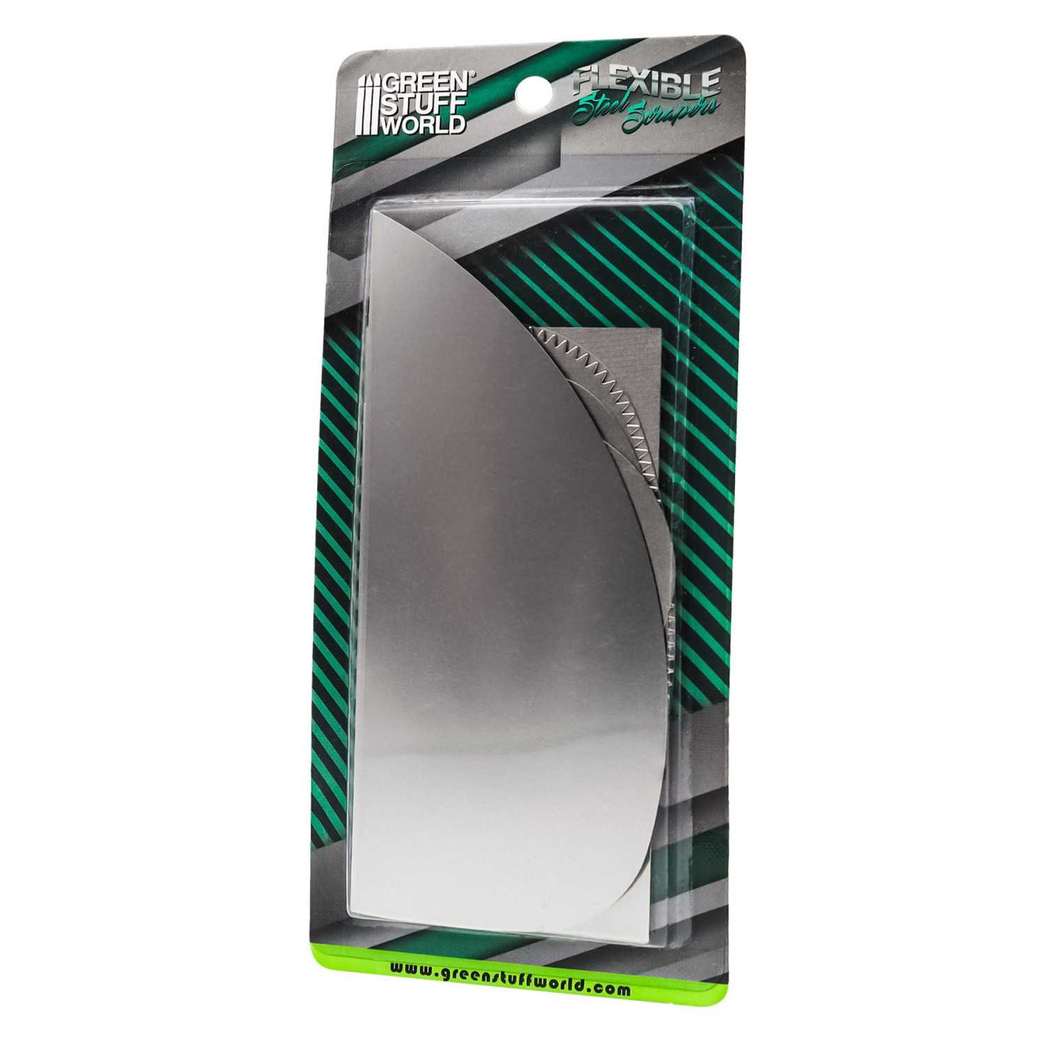 Flexible Steel Scrapers for shaping, smoothing and trimming shapes.