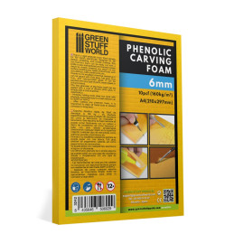 Phenolic Carving Foam 6mm - A4 size for modeling and crafts