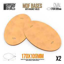 MDF Bases - Oval 170x109mm MDF Bases - Oval 170x109mm