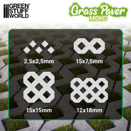MOULES en Silicone - PAVÉ D'HERBE | Moules pour Décors