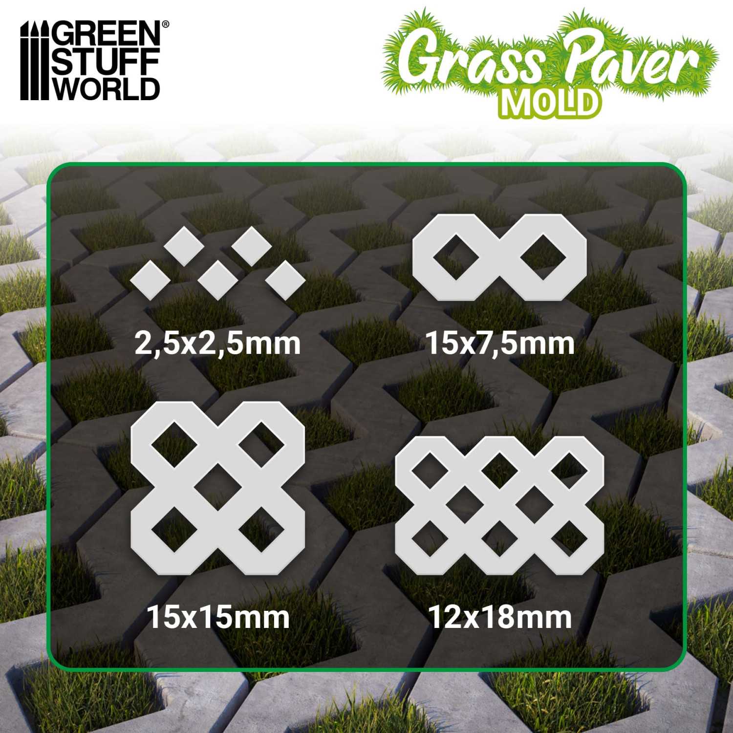 Silicone molds - Grass Paver - GSW