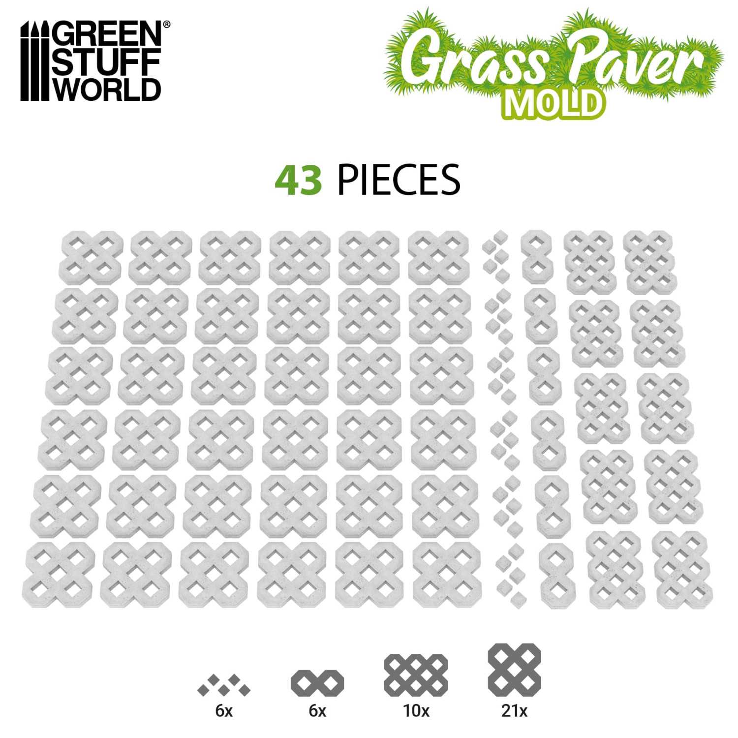 Silicone molds - Grass Paver - GSW