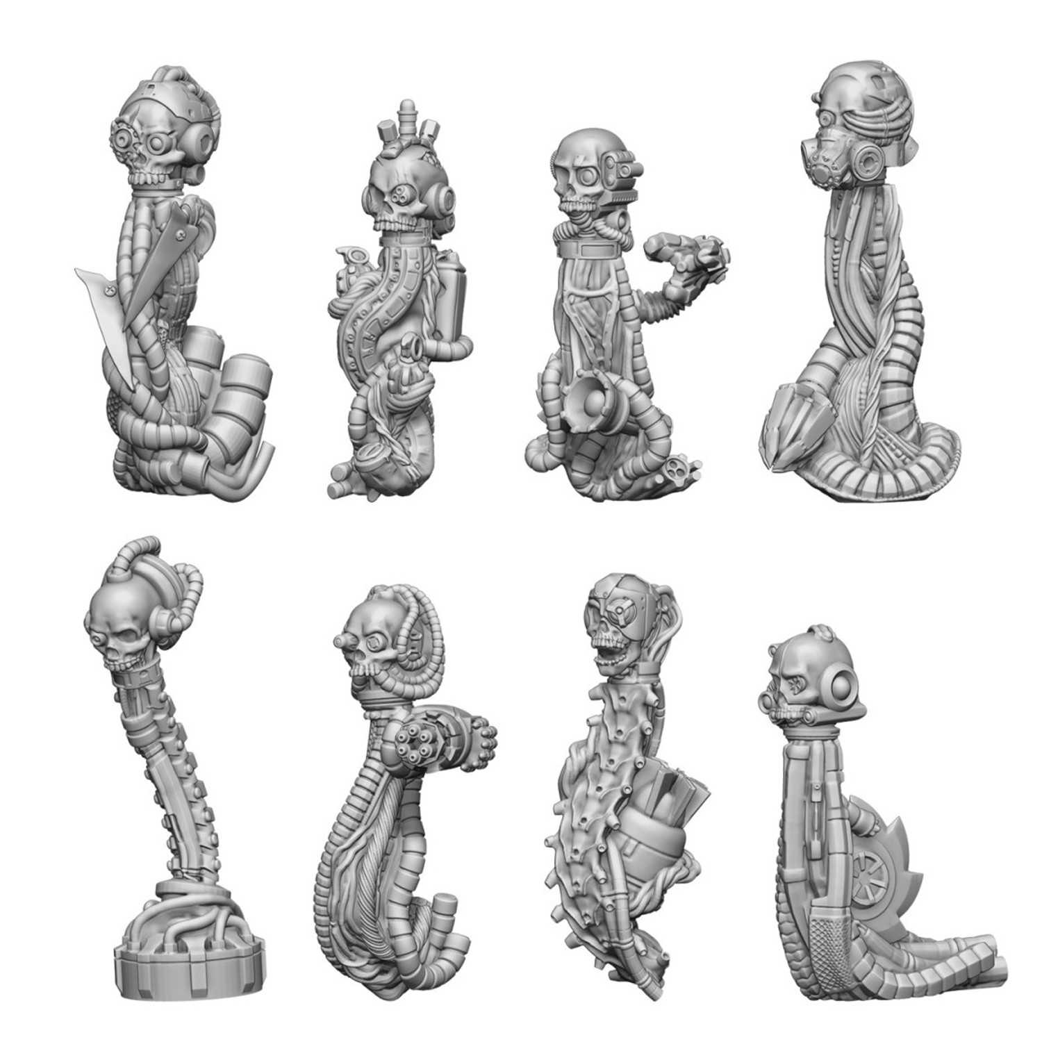 Servo skulls | Mechanical Skulls 1:48