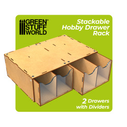 Magnetized and stackable drawer module | MDF storage for model-making and craft