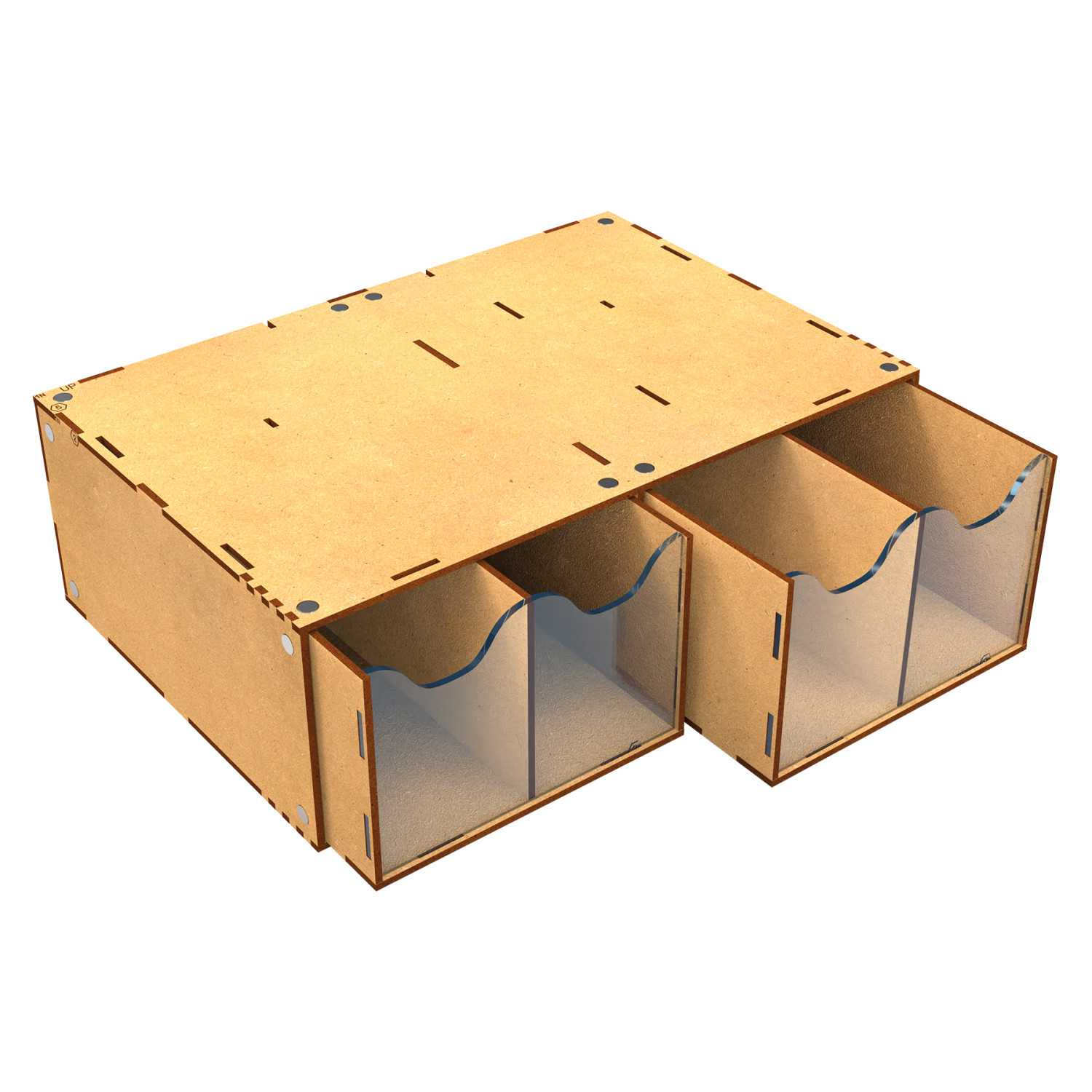 Magnetized and stackable drawer module | MDF storage for model-making and craft