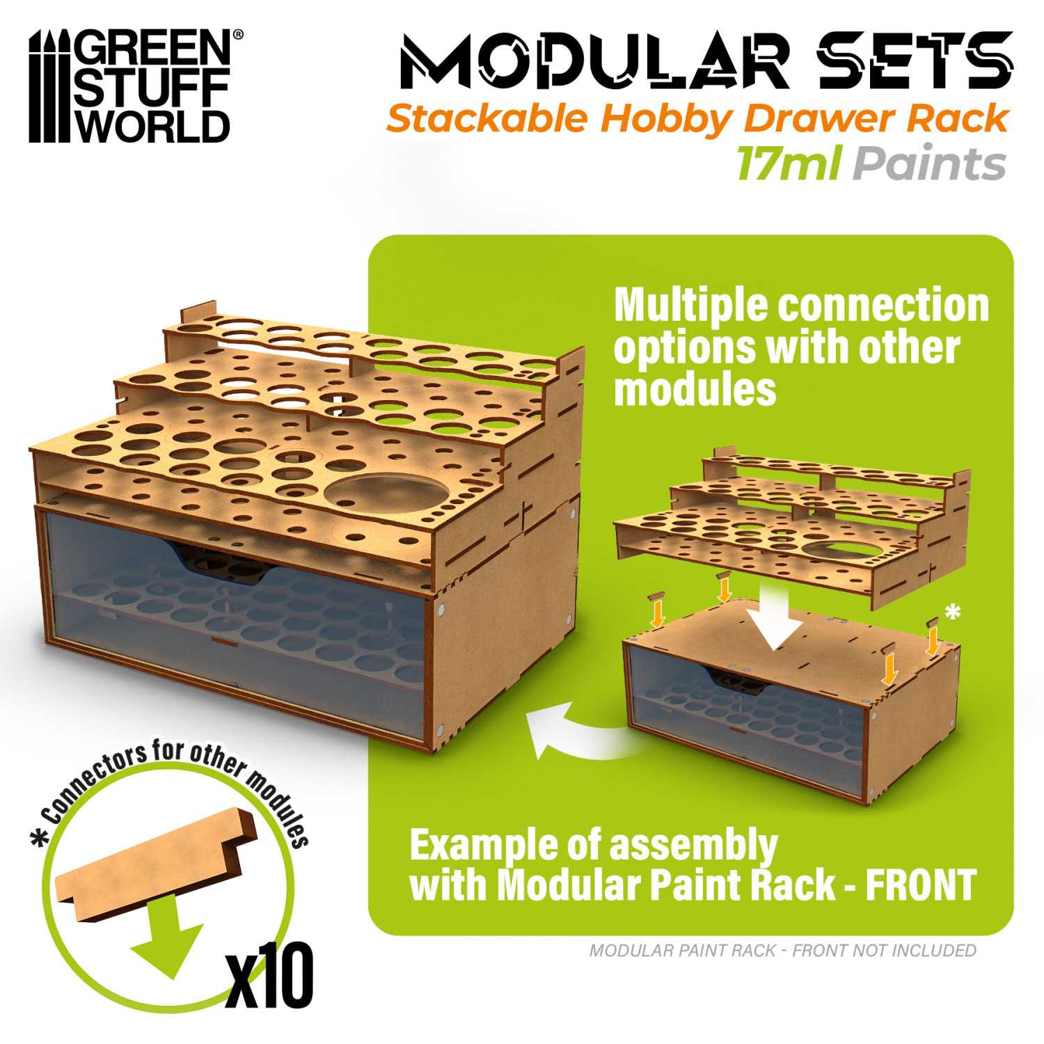 Gsw Paint Rack Stackable Hobby Paint Rack 17ml with magnets - GSW