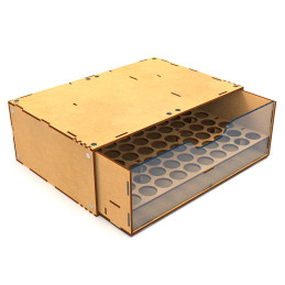 Módulo extraíble organizador de pinturas 17ml apilable y magnetizado para modelismo y manualidades Módulo extraíble organizador de pinturas 17ml apilable y magnetizado para modelismo y manualidades