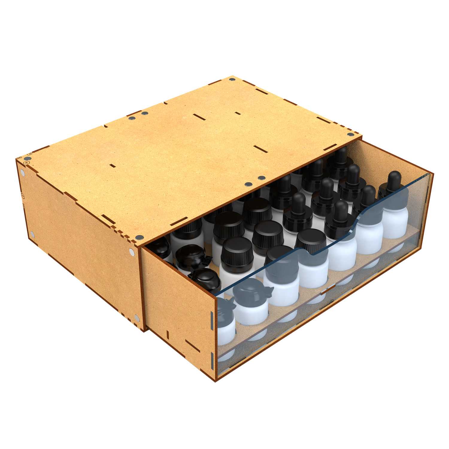 Módulo extraíble organizador de pinturas 30ml apilable y magnetizado para modelismo y manualidades Módulo extraíble organizador de pinturas 30ml apilable y magnetizado para modelismo y manualidades