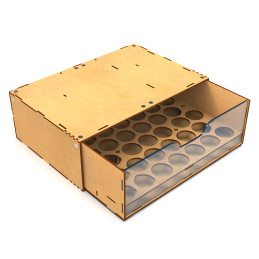 Módulo extraíble organizador de pinturas 30ml apilable y magnetizado para modelismo y manualidades Módulo extraíble organizador de pinturas 30ml apilable y magnetizado para modelismo y manualidades