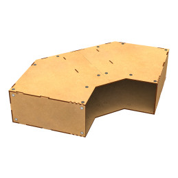 Magnetisiertes stapelbares Hobby-Eckmodul – leer