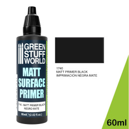 Vernice per imprimatura | Primer nero opaco 60ml - adatto per pennello e aerografo. Vernice per imprimatura | Primer nero opaco 60ml - adatto per pennello e aerografo.