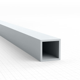 ASA Polystyrol-Profile ROHRPROFIL QUADRAT Plastikcard 6mm | Quadratprofil