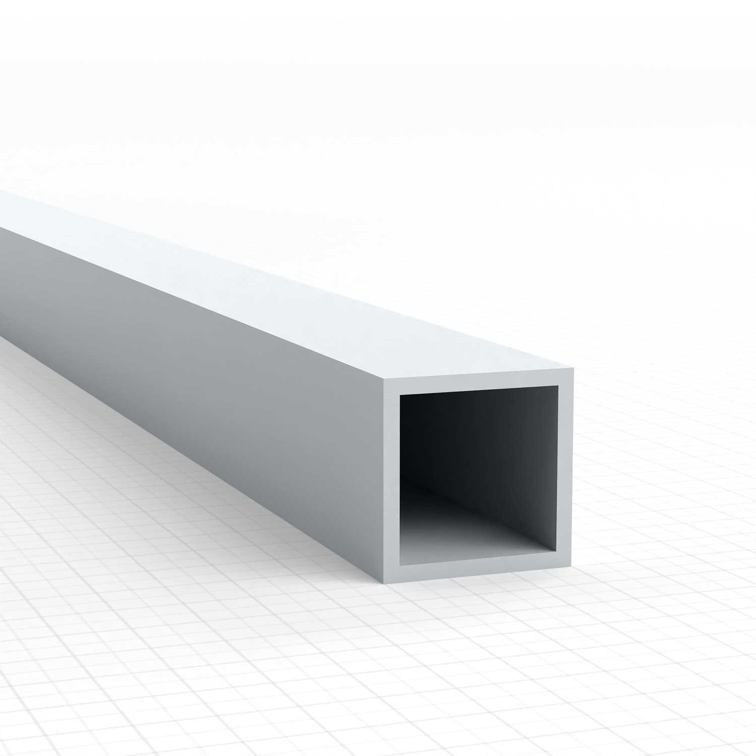ASA Polystyrol-Profile ROHRPROFIL QUADRAT Plastikcard 6mm | Quadratprofil