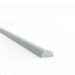 ABS Plasticard - Profile SEMICIRCLE 4mm | Other Profiles