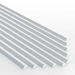 Perfil Plasticard SEMICIRCULO 4mm Perfil Plasticard SEMICIRCULO 4mm