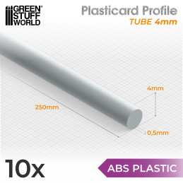 Plasticard PROFILÉ TUBE ROND 4mm