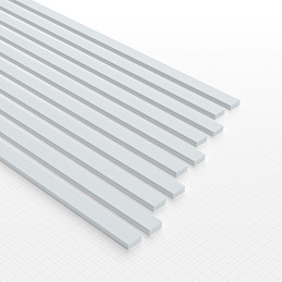 Perfil Plasticard TIRAS PLANAS 4mm Perfil Plasticard TIRAS PLANAS 4mm