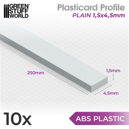 Plasticard PROFILÉ PLAT 4.5mm